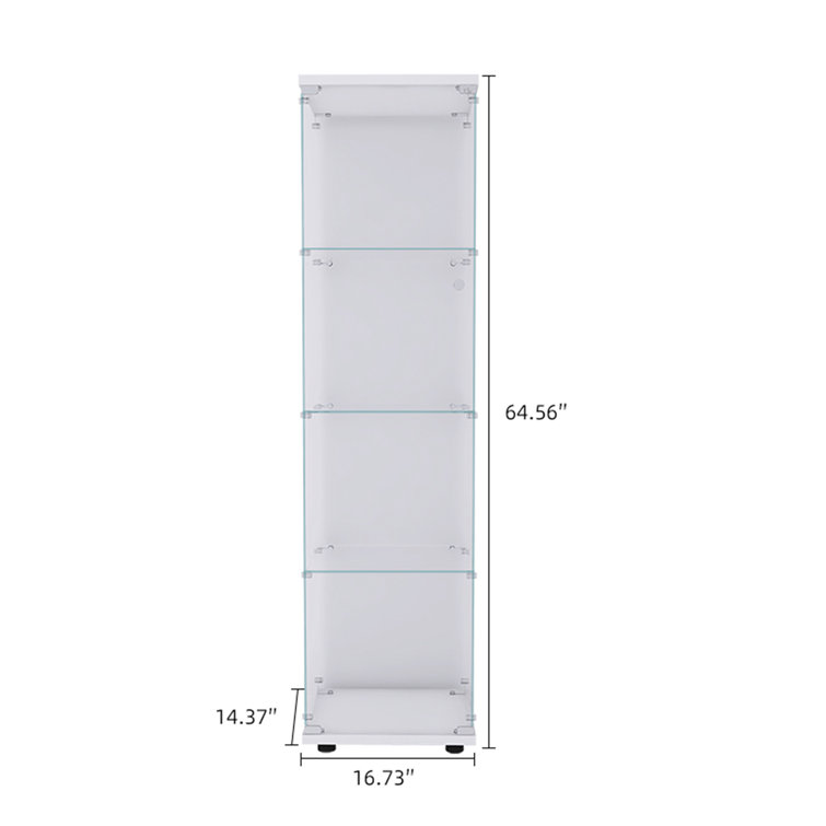 64.56'' H x 16.73'' W Wood Tower Display Case